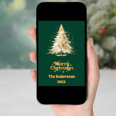 Cartes Pour Fêtes Annuelles Noël arbre neige verte photo année en revue