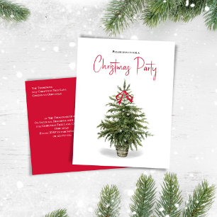 Cartes Pour Fêtes Annuelles Noël Arbre simple Aquarelle