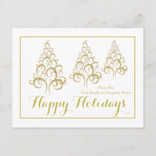 Cartes Pour Fêtes Annuelles Noël arbre vacances accueil d'entreprise