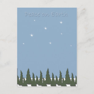 Cartes Pour Fêtes Annuelles noël arbres paix sur terre