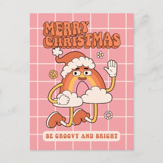 Cartes Pour Fêtes Annuelles Noël Arc-en-ciel super - Soyez lumineux et joyeux (Devant)