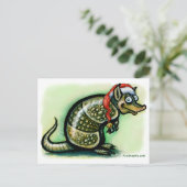 Cartes Pour Fêtes Annuelles Noël Armadillo (Debout devant)