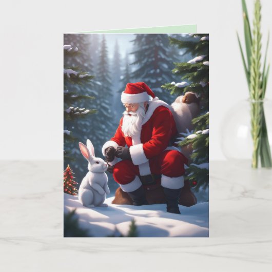 Cartes Pour Fêtes Annuelles Noël arrive à la forêt (Devant)