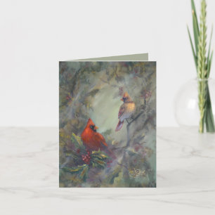 Cartes Pour Fêtes Annuelles "Noël arrive" cardinaux de Jason Street
