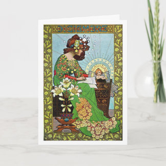 Cartes Pour Fêtes Annuelles Noël Art Nouveau