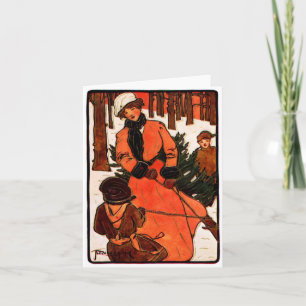 Cartes Pour Fêtes Annuelles Noël Art nouveau 1900