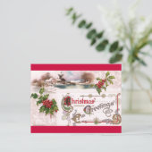 Cartes Pour Fêtes Annuelles Noël Art Nouveau avec Holly (Debout devant)