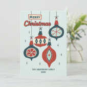 Cartes Pour Fêtes Annuelles Noël atomique du milieu du siècle (Debout devant)