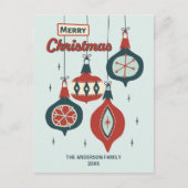 Cartes Pour Fêtes Annuelles Noël atomique du milieu du siècle (Devant)