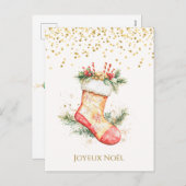 Cartes Pour Fêtes Annuelles Noël Attrayant Noël français Noël (Devant / Derrière)