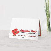 Cartes Pour Fêtes Annuelles Noël au Canada - Versets (Dos)