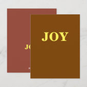 Cartes Pour Fêtes Annuelles Noël au Chocolat Black Joy (Devant / Derrière)