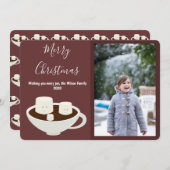 Cartes Pour Fêtes Annuelles Noël au chocolat chaud (Devant / Derrière)