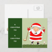 Cartes Pour Fêtes Annuelles Noël au golf (Devant / Derrière)