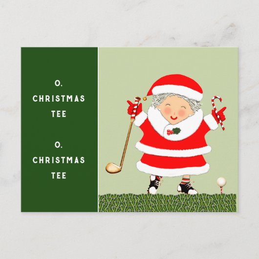 Cartes Pour Fêtes Annuelles Noël au golf (Devant)