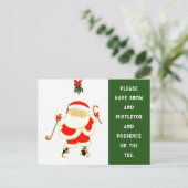 Cartes Pour Fêtes Annuelles Noël au golf (Debout devant)