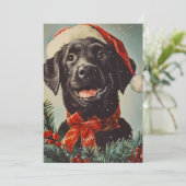 Cartes Pour Fêtes Annuelles Noël au Labrador (Debout devant)