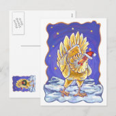 Cartes Pour Fêtes Annuelles Noël au poulet (Devant / Derrière)