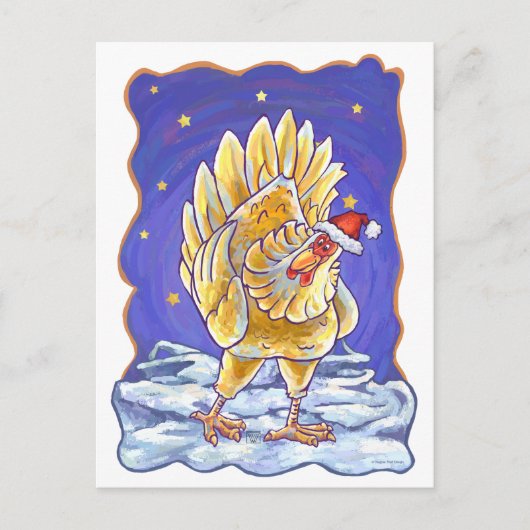 Cartes Pour Fêtes Annuelles Noël au poulet (Devant)
