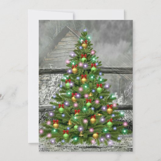 Cartes Pour Fêtes Annuelles Noël au Ranch (Devant)