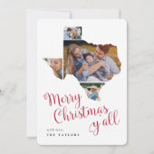 Cartes Pour Fêtes Annuelles Noël au Texas | Home State Multi Photo Collage (Devant)