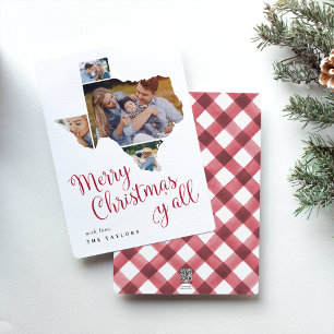 Cartes Pour Fêtes Annuelles Noël au Texas Home State Multi Photo Collage
