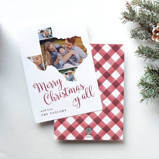 Cartes Pour Fêtes Annuelles Noël au Texas | Home State Multi Photo Collage
