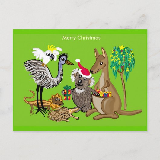 Cartes Pour Fêtes Annuelles Noël australien (Devant)
