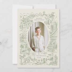 Cartes Pour Fêtes Annuelles Noël autour du monde globe-trotteur des fêtes