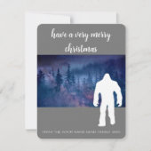 Cartes Pour Fêtes Annuelles Noël avec Bigfoot (Devant)