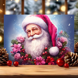 Cartes Pour Fêtes Annuelles Noël avec fleurs roses de Noël