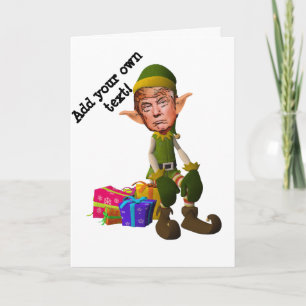 Cartes Pour Fêtes Annuelles Noel avec le lutin Trump