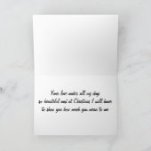 CARTES POUR FÊTES ANNUELLES NOËL AVEC LE SILHOUETTE D'AMOUREUX (Intérieur)