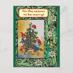 Cartes Pour Fêtes Annuelles Noël avec les elfes