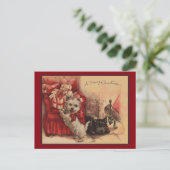 Cartes Pour Fêtes Annuelles Noël avec mes chiots (Debout devant)