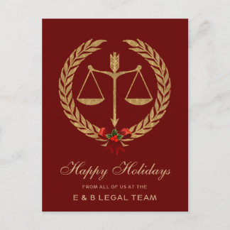 Cartes Pour Fêtes Annuelles Noël avocat simple rouge