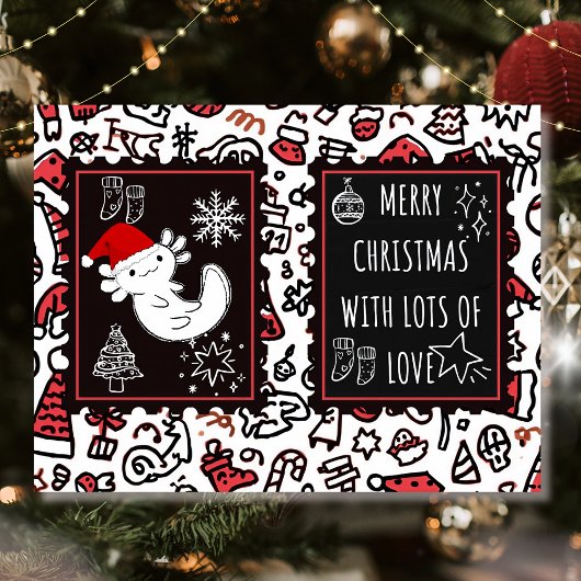 Cartes Pour Fêtes Annuelles Noël Axolotl