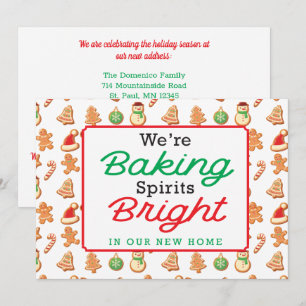 Cartes Pour Fêtes Annuelles Noël Baking Spiritueux Nouvelle Maison
