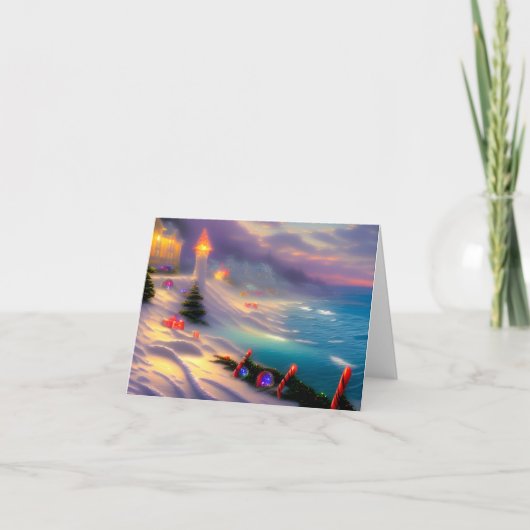 Cartes Pour Fêtes Annuelles Noël balnéaire (Devant)