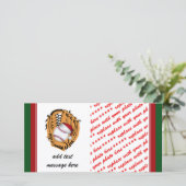 Cartes Pour Fêtes Annuelles Noël Baseball Mitt et Ball (Debout devant)