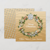 Cartes Pour Fêtes Annuelles Noël Beach Seashells Starfish Sand Dollar (Devant / Derrière)