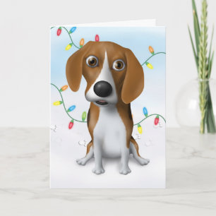 Cartes Pour Fêtes Annuelles Noël beagle