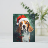 Cartes Pour Fêtes Annuelles Noël beagle (Debout devant)