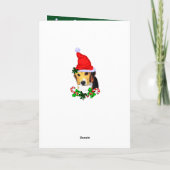 Cartes Pour Fêtes Annuelles Noël Beagle (Dos)