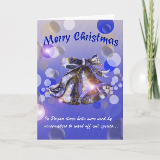 Cartes Pour Fêtes Annuelles Noël Bell (bleue) (Devant)