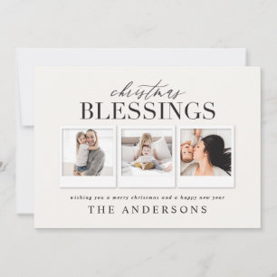 Cartes Pour Fêtes Annuelles Noël bénédiction multi photo plaid