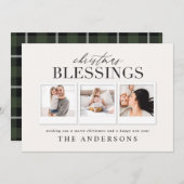 Cartes Pour Fêtes Annuelles Noël bénédiction multi photo plaid (Devant / Derrière)