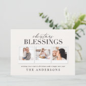 Cartes Pour Fêtes Annuelles Noël bénédiction multi photo plaid (Debout devant)