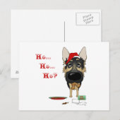 Cartes Pour Fêtes Annuelles Noël berger allemand (Devant / Derrière)