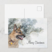 Cartes Pour Fêtes Annuelles Noël berger allemand (Devant / Derrière)